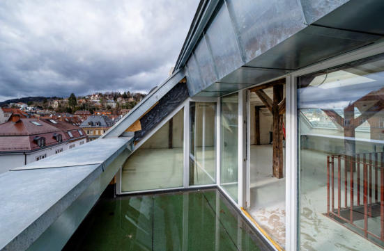 Dachterrasse während der Sanierung