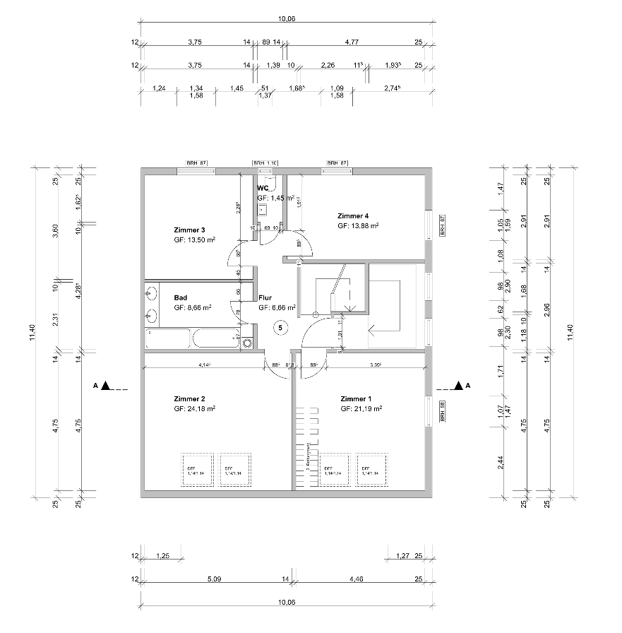 Grundriss WE 5 – untere Ebene