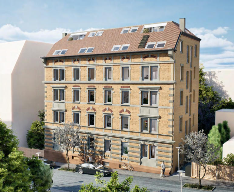 Römerstraße 17 – Fassade nach Sanierung (Visualisierung)